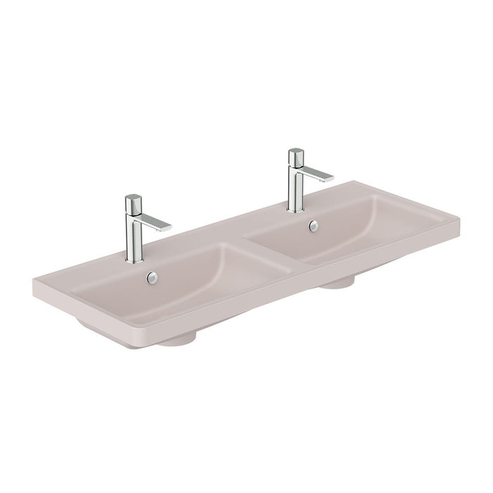 Vado Cameo Vanity Double Basin - 1200mm Wide - 1 TH - Pink