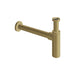 Vado Contemporary Round Bottle Trap - Satin Brass - Bottle