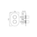 Vado DX Life 3 Outlet 2 Handle Thermostatic Concealed