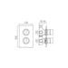 Vado DX Notion 3 Outlet 2 Handle Thermostatic Concealed