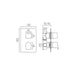 Vado DX Photon 1 Outlet 2 Handle Thermostatic Concealed