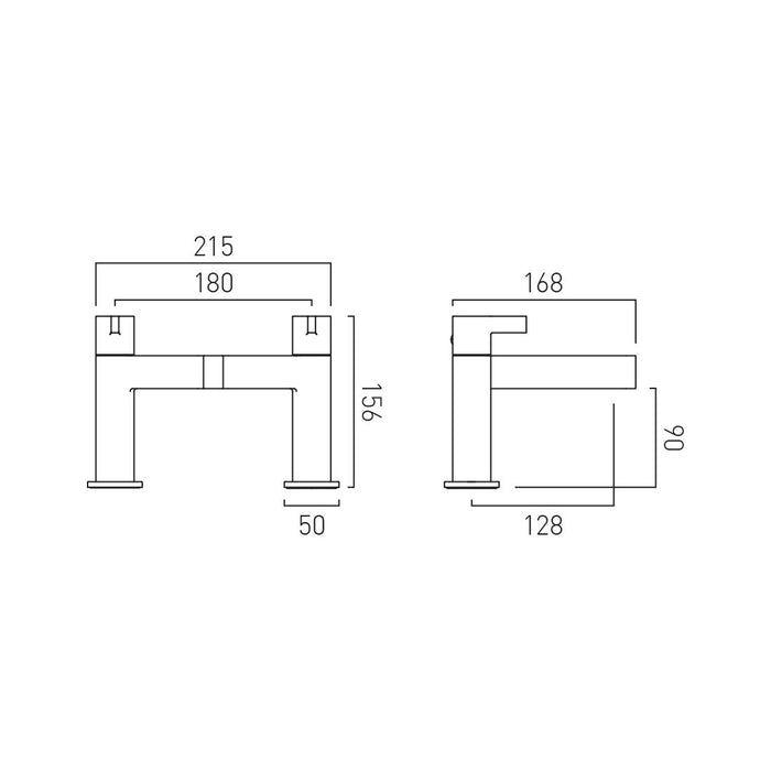 Vado Edit Bath filler tap - Chrome - Bath Filler Taps