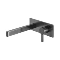 Vado Edit Wall Mounted Basin Mixer Tap - Brushed Black