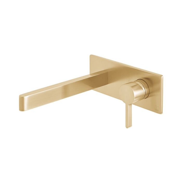 Vado Edit Wall Mounted Basin Mixer Tap - Brushed Gold