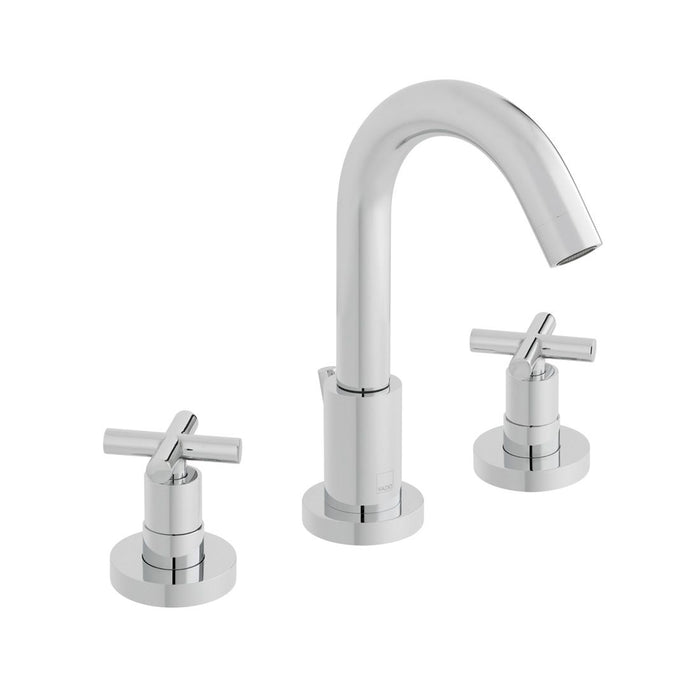 Vado Elements Deck Mounted 3 Hole Basin Mixer Tap With Pop