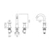 Vado Elements Deck Mounted 3 Hole Bath Filler Tap