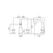 Vado Elements Deck Mounted Basin Mixer Tap With Pop Up