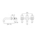 Vado Elements Wall Mounted 3 Hole Basin Mixer Tap