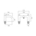 Vado Knurled Accents Deck Mounted Bath Filler Tap - Chrome