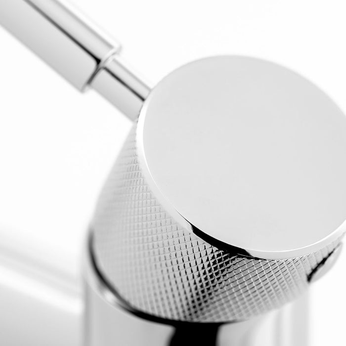 Vado Knurled Accents Deck Mounted Slimline Tall Basin Mixer