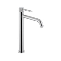 Vado Knurled Accents Deck Mounted Slimline Tall Basin Mixer