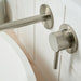 Vado Knurled Accents Slimline Wall Mounted Basin Mixer Tap