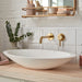 Vado Knurled Accents Slimline Wall Mounted Basin Mixer Tap