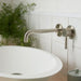 Vado Knurled Accents Slimline Wall Mounted Basin Mixer Tap