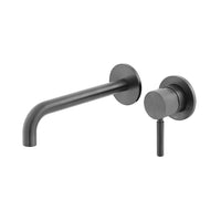 Vado Knurled Accents Slimline Wall Mounted Basin Mixer Tap