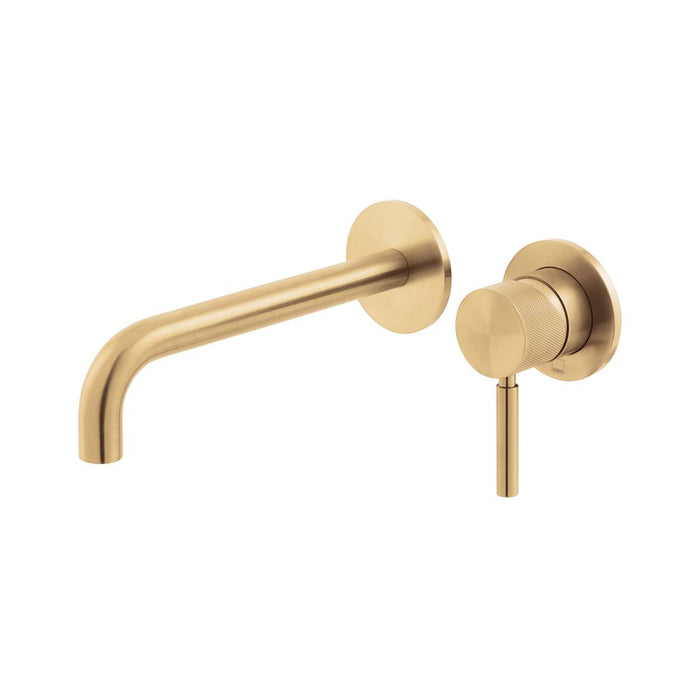 Vado Knurled Accents Slimline Wall Mounted Basin Mixer Tap