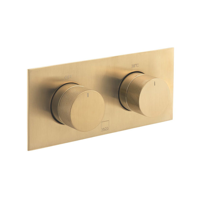 Vado Knurled X Fusion Horizontal 2 Outlet Concealed