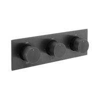 Vado Knurled X Fusion Horizontal 3 Outlet Thermostatic