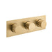 Vado Knurled X Fusion Horizontal 3 Outlet Thermostatic