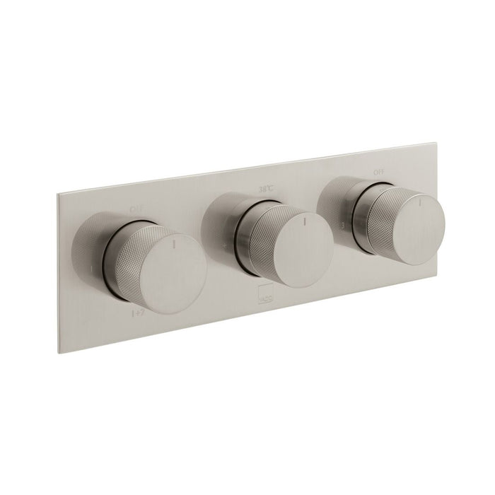 Vado Knurled X Fusion Horizontal 3 Outlet Thermostatic