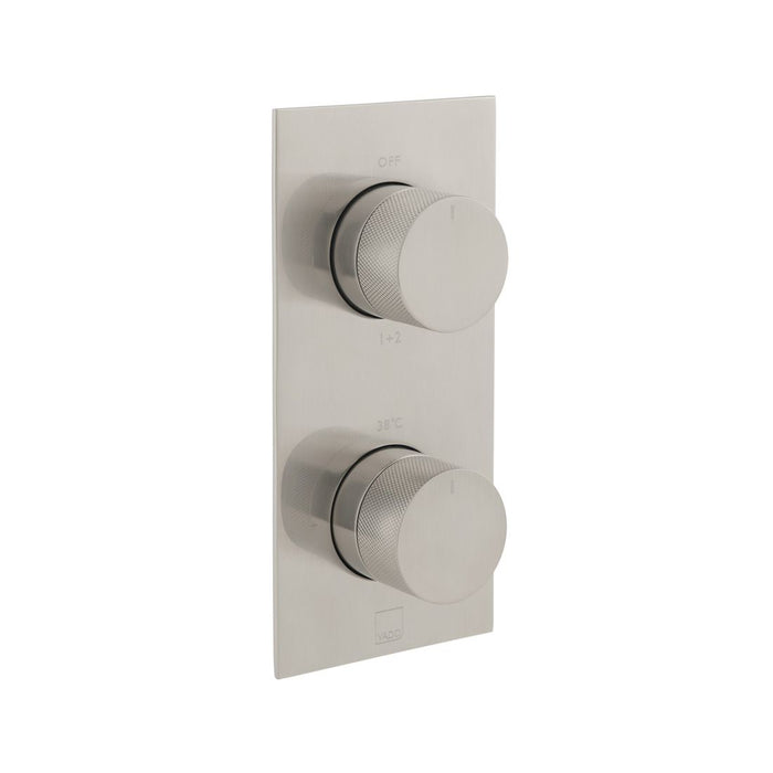 Vado Knurled X Fusion Vertical 2 Outlet Concealed