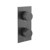 Vado Knurled X Fusion Vertical 2 Outlet Concealed
