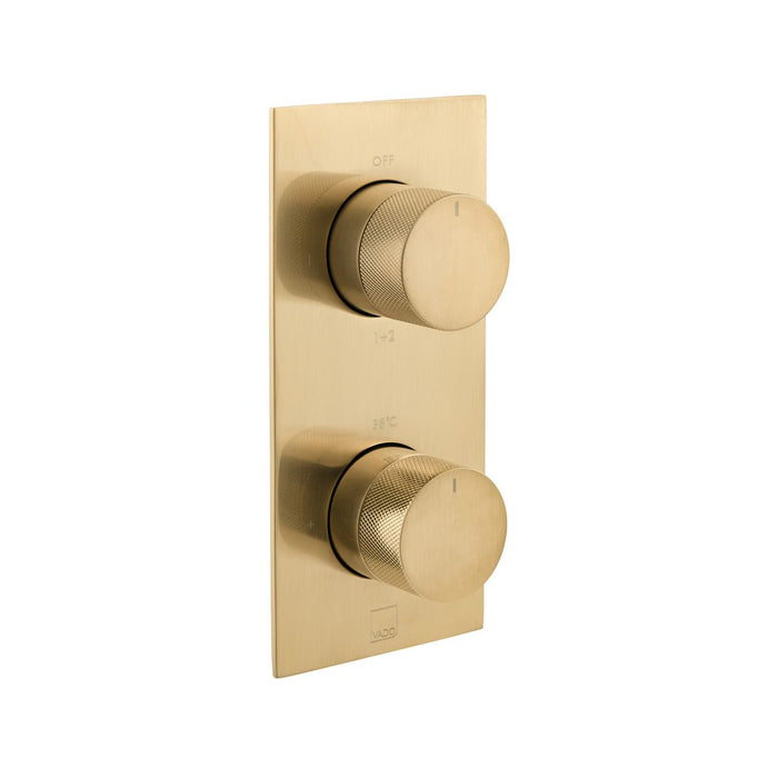 Vado Knurled X Fusion Vertical 2 Outlet Concealed