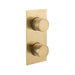 Vado Knurled X Fusion Vertical 2 Outlet Concealed