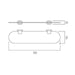 Vado Life Frosted Glass Shelf - 530mm Wide - Chrome