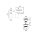 Vado Metiz Mini Mono Basin Mixer Tap With Push Basin Waste