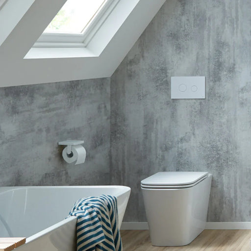 Vado Muse Paper Holder With White Glass - Toilet Roll