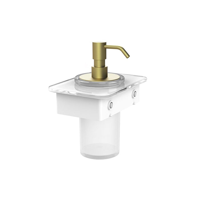 Vado Muse Soap Dispenser With White Glass Shelf - 150mm