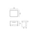 Vado Muse Toilet Roll Holder With White Glass Insert