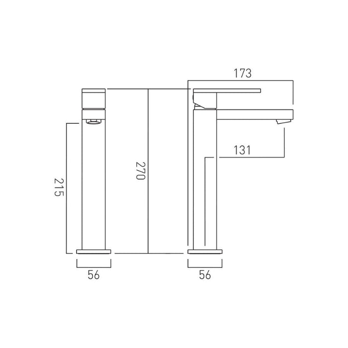 Vado Notion Mono Tall Basin Mixer Tap - Polished Chrome