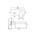 Vado Notion Wall Mounted 2 Hole Basin Mixer Tap With 200mm