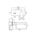 Vado Notion Wall Mounted 2 Hole Basin Mixer Tap - Polished