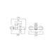 Vado Nuri Wall Mounted Bath Shower Mixer Tap - Chrome