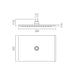 Vado Omika Noir Shower Head - 200mm X 300mm - Polished