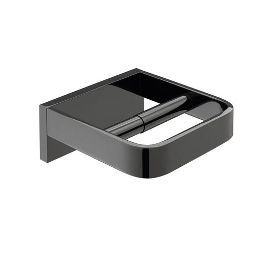 Vado Omika Noir Toilet Roll Holder - Polished Black
