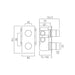 Vado Omika Noir Vertical 2 Outlet Thermostatic Concealed