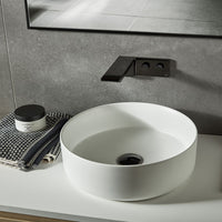 Vado Omika Noir Wall Mounted Basin Mixer Tap - Polished