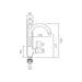 Vado Origins Kitchen Mixer Tap with swivel spout - Chrome