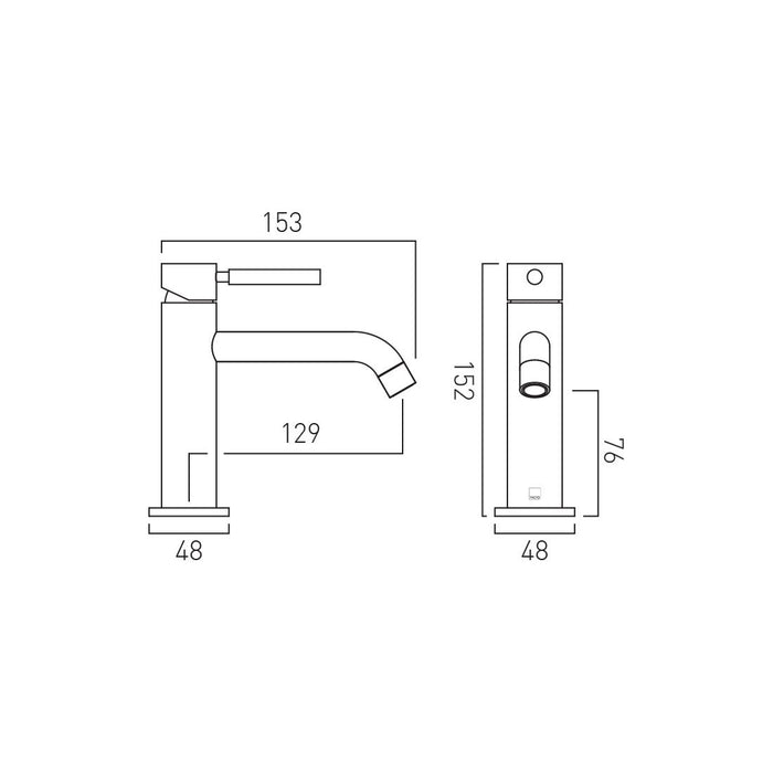 Vado Origins Slimline Deck Mounted Mono Basin Mixer Tap