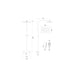 Vado Phase Adjustable Square Thermostatic Shower Column