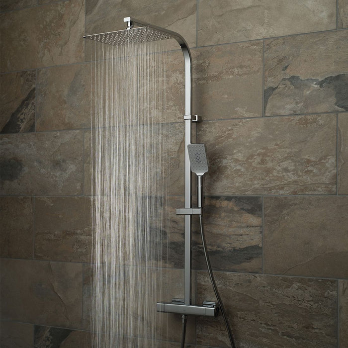 Vado Phase Adjustable Square Thermostatic Shower Column