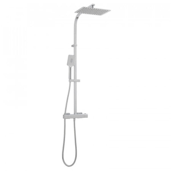Vado Phase Adjustable Square Thermostatic Shower Column