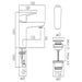 Vado Photon Mono Basin Mixer Tap With Universal Waste
