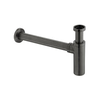 Vado Round Bottle Basin Waste Trap - Brushed Black - Basin