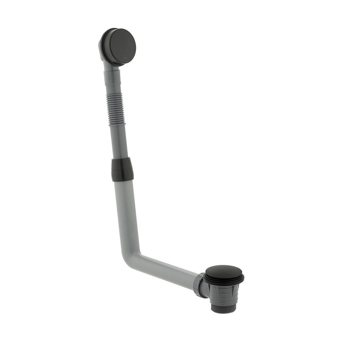 Vado Round Clic-Clac Bath Waste and Overflow - Matt Black