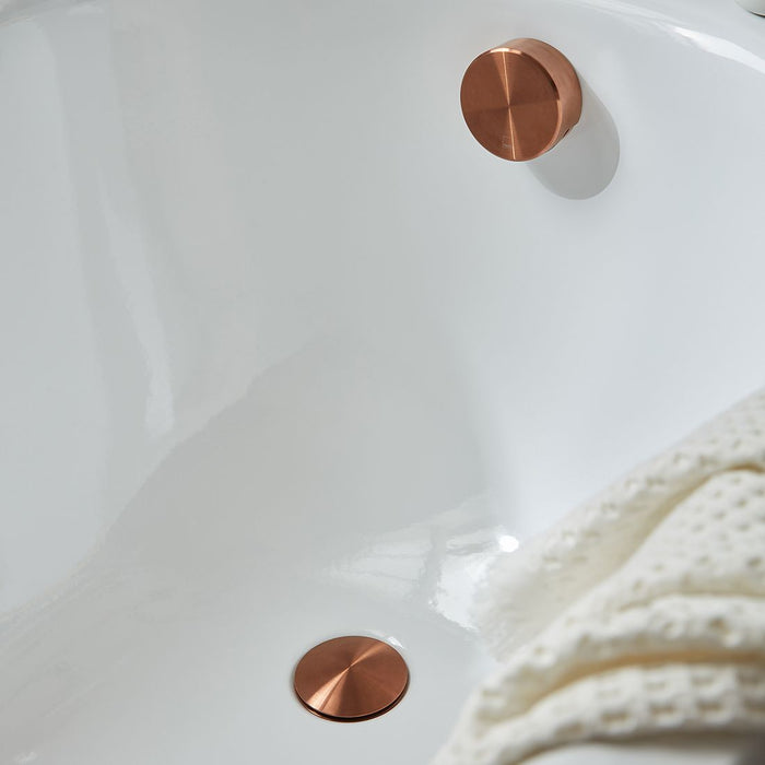 Vado Round Overflow Bath Filler With Clic-Clac Waste